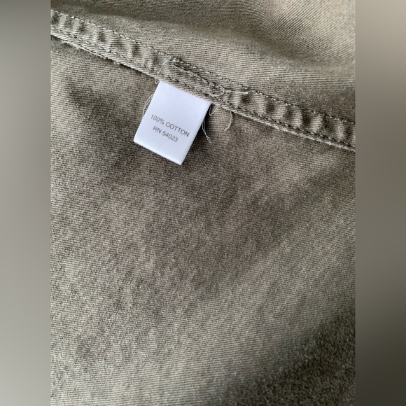 Banana Republic Safari Green Vintage Military Jacket Utility Cotton Zip & Button - Picture 11 of 15